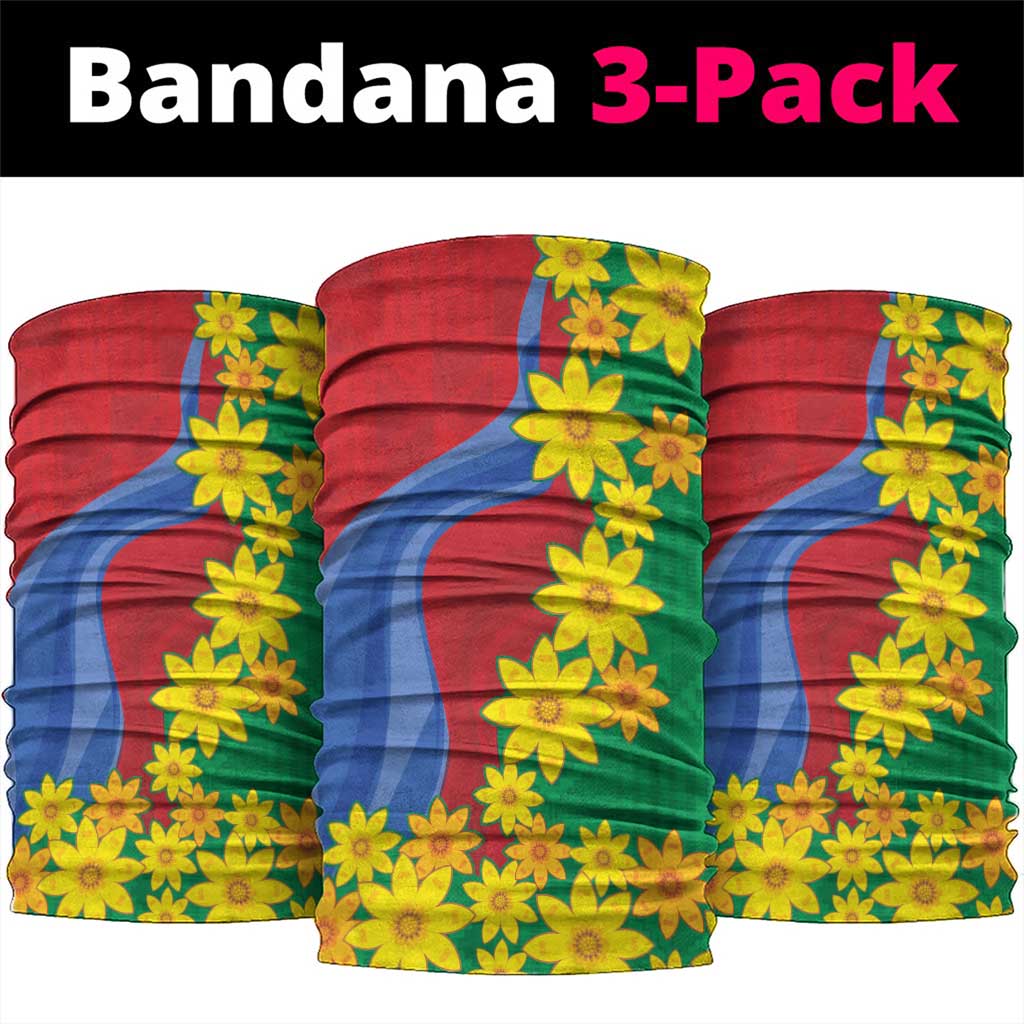 Afro Eritrea New Year Neck Gaiter Enkutatash Adey Abeba Flower Art - African Pride