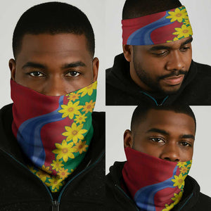 Afro Eritrea New Year Neck Gaiter Enkutatash Adey Abeba Flower Art - African Pride