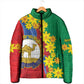 Afro Eritrea New Year Personalized Padded Jacket Enkutatash Adey Abeba Flower Art