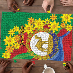 Afro Eritrea New Year Personalized Puzzle Enkutatash Adey Abeba Flower Art