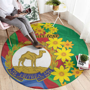 Afro Eritrea New Year Personalized Round Carpet Enkutatash Adey Abeba Flower Art