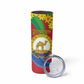 Afro Eritrea New Year Personalized Skinny Tumbler Enkutatash Adey Abeba Flower Art