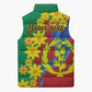 Afro Eritrea New Year Personalized Sleeveless Puffer Jacket Enkutatash Adey Abeba Flower Art