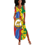 Afro Eritrea New Year Personalized Summer Maxi Dress Enkutatash Adey Abeba Flower Art