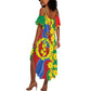 Afro Eritrea New Year Personalized Summer Maxi Dress Enkutatash Adey Abeba Flower Art