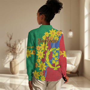 Afro Eritrea New Year Personalized Women Casual Shirt Enkutatash Adey Abeba Flower Art LT9