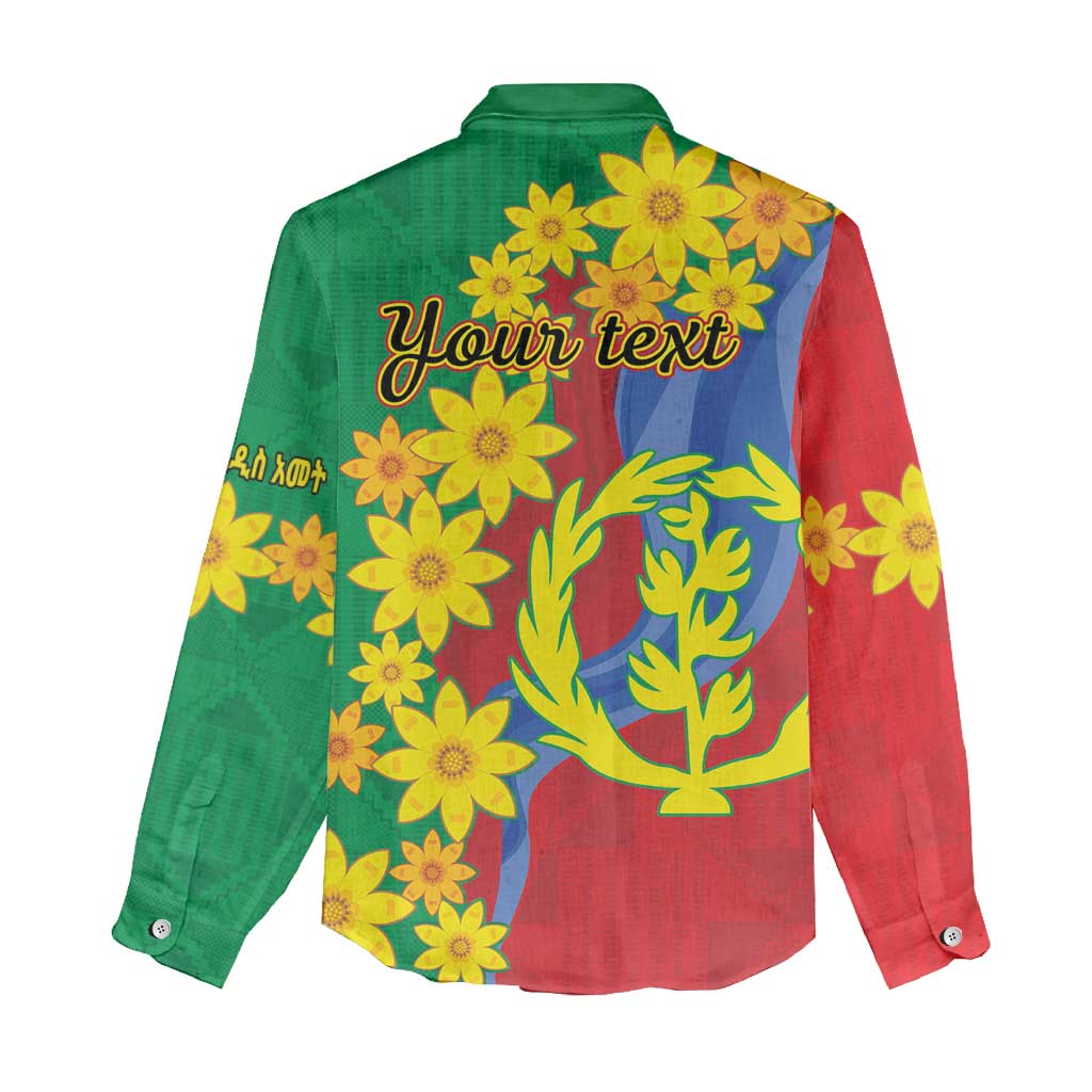 Afro Eritrea New Year Personalized Women Casual Shirt Enkutatash Adey Abeba Flower Art LT9