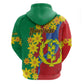 Afro Eritrea New Year Personalized Zip Hoodie Enkutatash Adey Abeba Flower Art