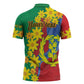 Afro Eritrea New Year Personalized Zipper Polo Shirt Enkutatash Adey Abeba Flower Art
