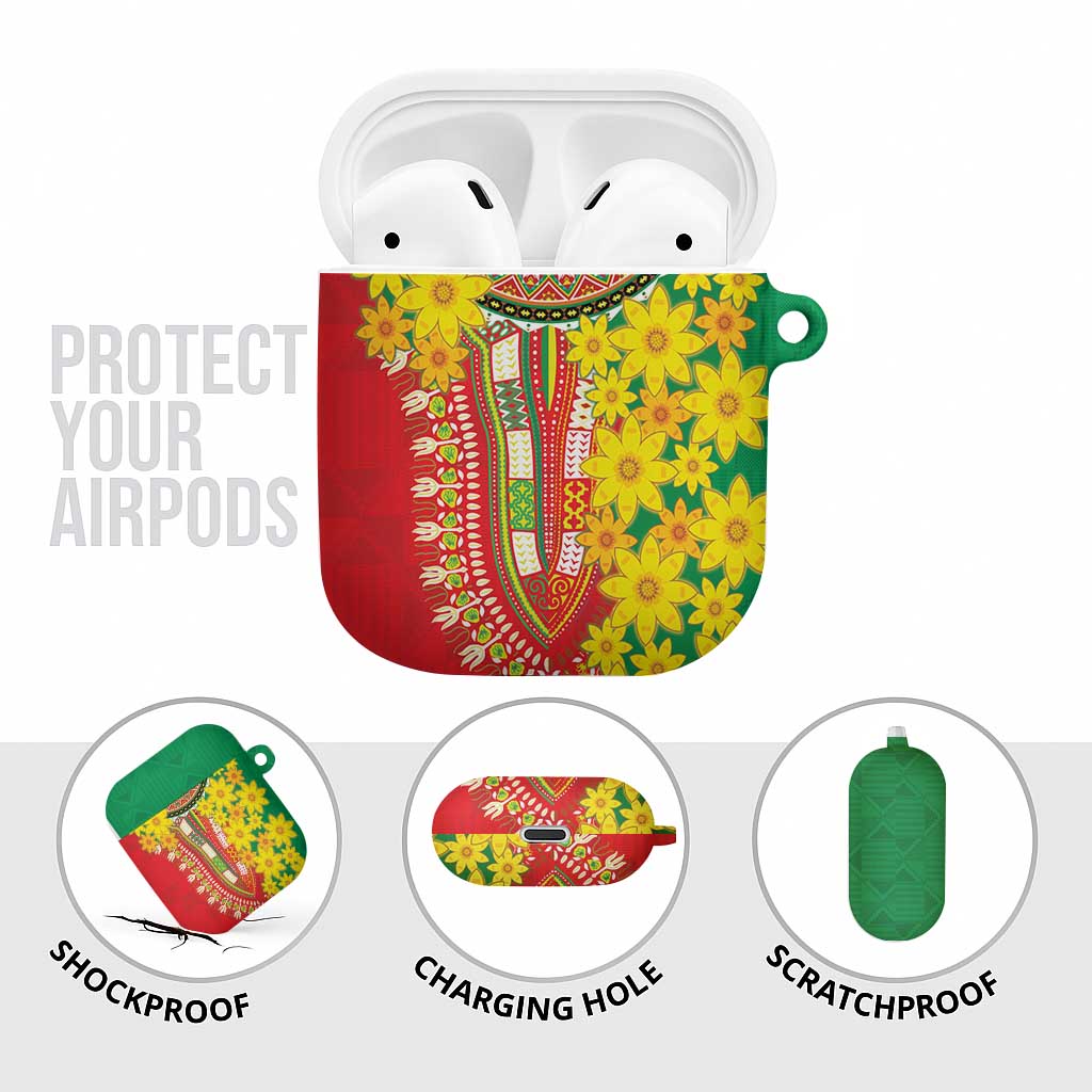 Afro Ethiopian New Year AirPods Case Enkutatash Adey Abeba Flower Art