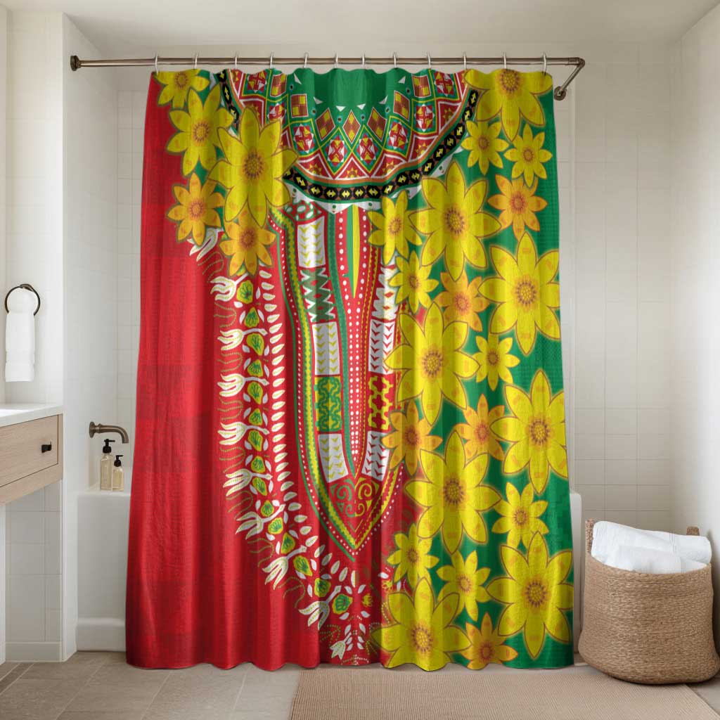 Afro Ethiopian New Year Bathroom Set Enkutatash Adey Abeba Flower Art