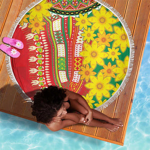 Afro Ethiopian New Year Beach Blanket Enkutatash Adey Abeba Flower Art
