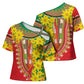 Afro Ethiopian New Year Cross Shoulder Shirt Enkutatash Adey Abeba Flower Art