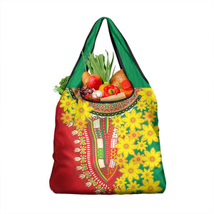 Afro Ethiopian New Year Grocery Bag Enkutatash Adey Abeba Flower Art
