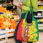 Afro Ethiopian New Year Grocery Bag Enkutatash Adey Abeba Flower Art