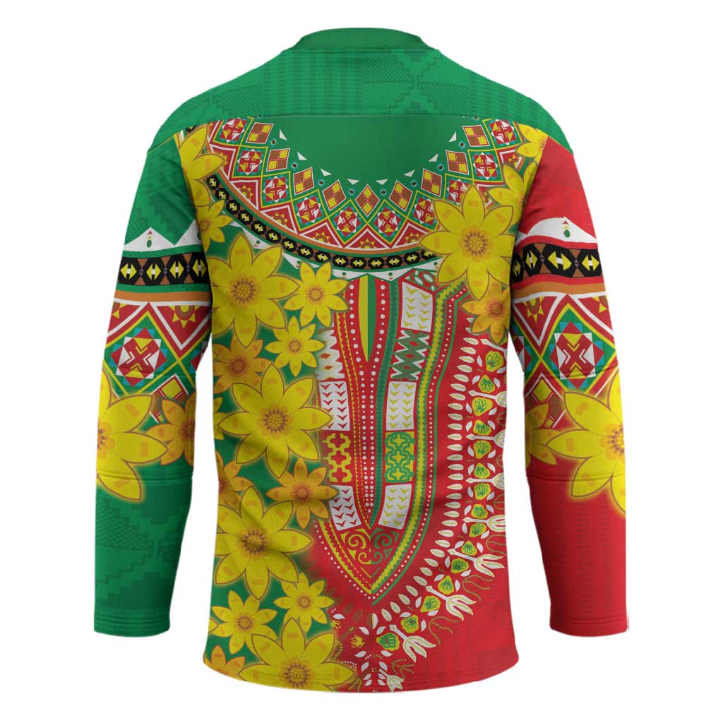 Afro Ethiopian New Year Hockey Jersey Enkutatash Adey Abeba Flower Art
