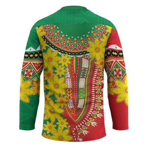 Afro Ethiopian New Year Hockey Jersey Enkutatash Adey Abeba Flower Art