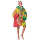 Afro Ethiopian New Year KId Wearable Blanket Hoodie Enkutatash Adey Abeba Flower Art