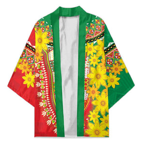 Afro Ethiopian New Year Kimono Enkutatash Adey Abeba Flower Art