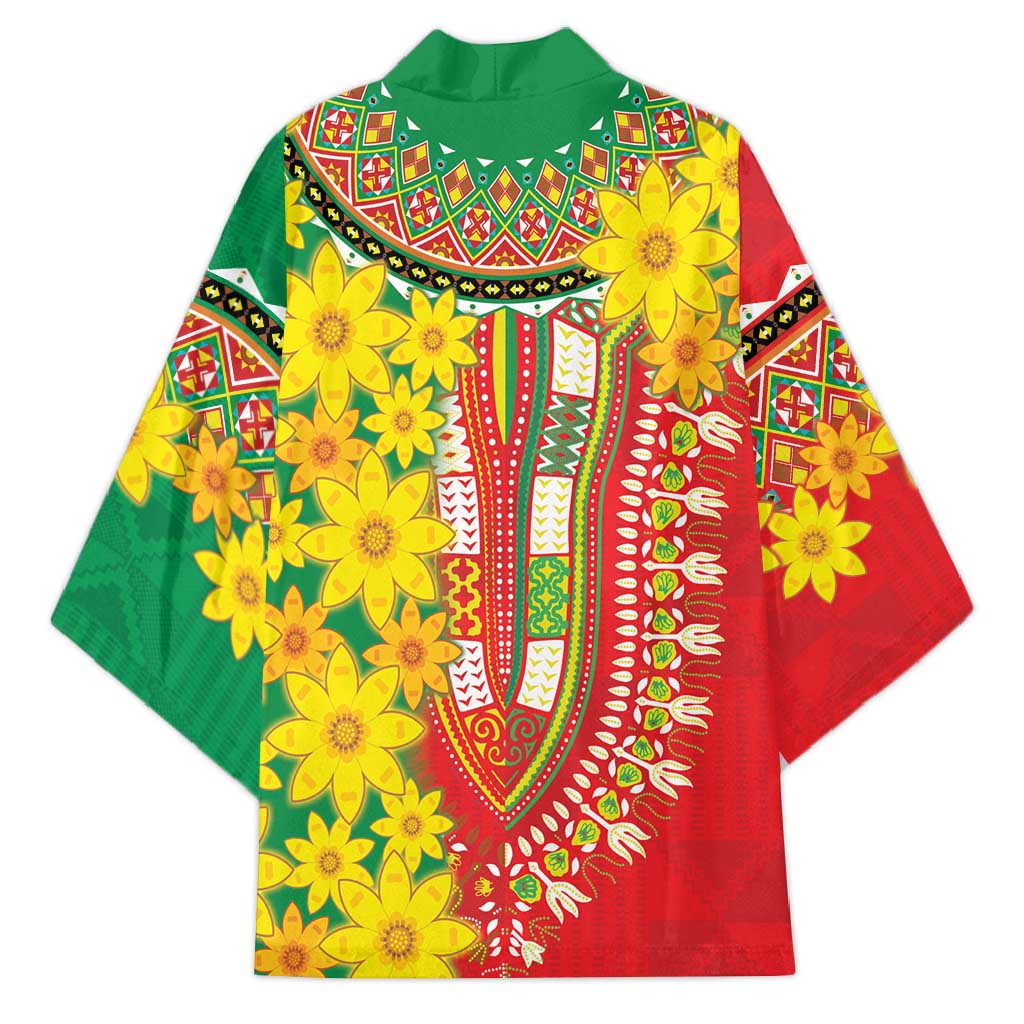 Afro Ethiopian New Year Kimono Enkutatash Adey Abeba Flower Art