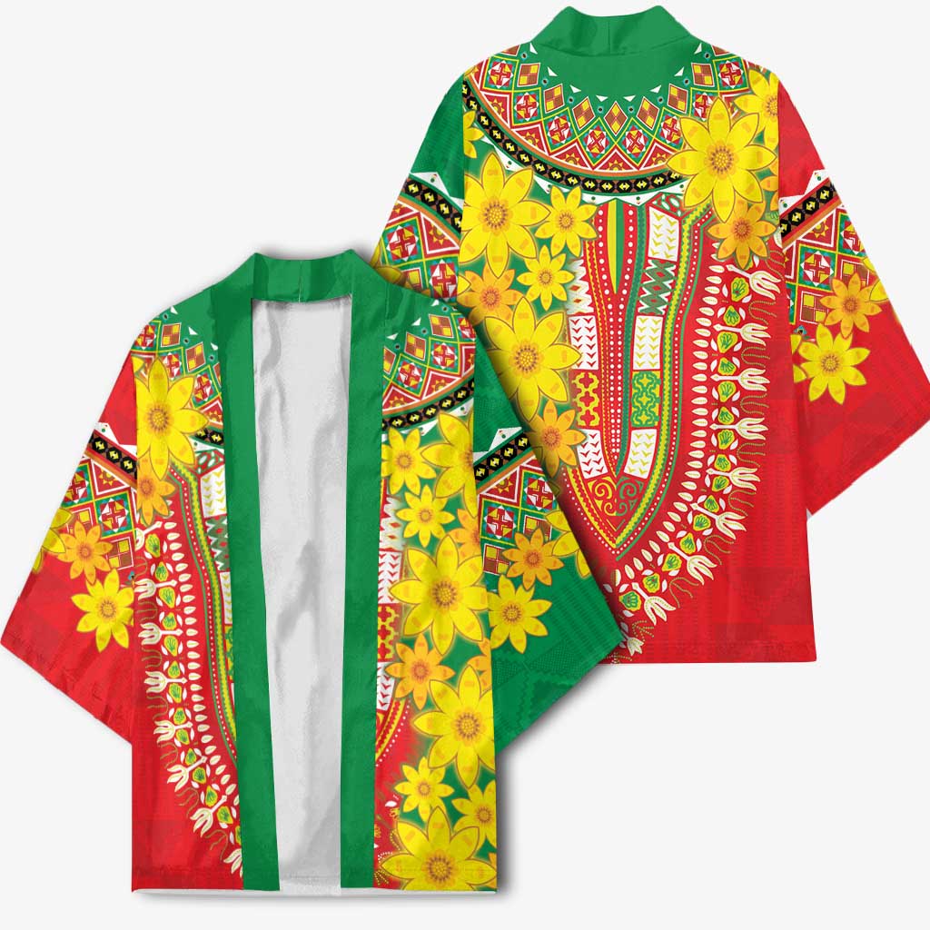 Afro Ethiopian New Year Kimono Enkutatash Adey Abeba Flower Art