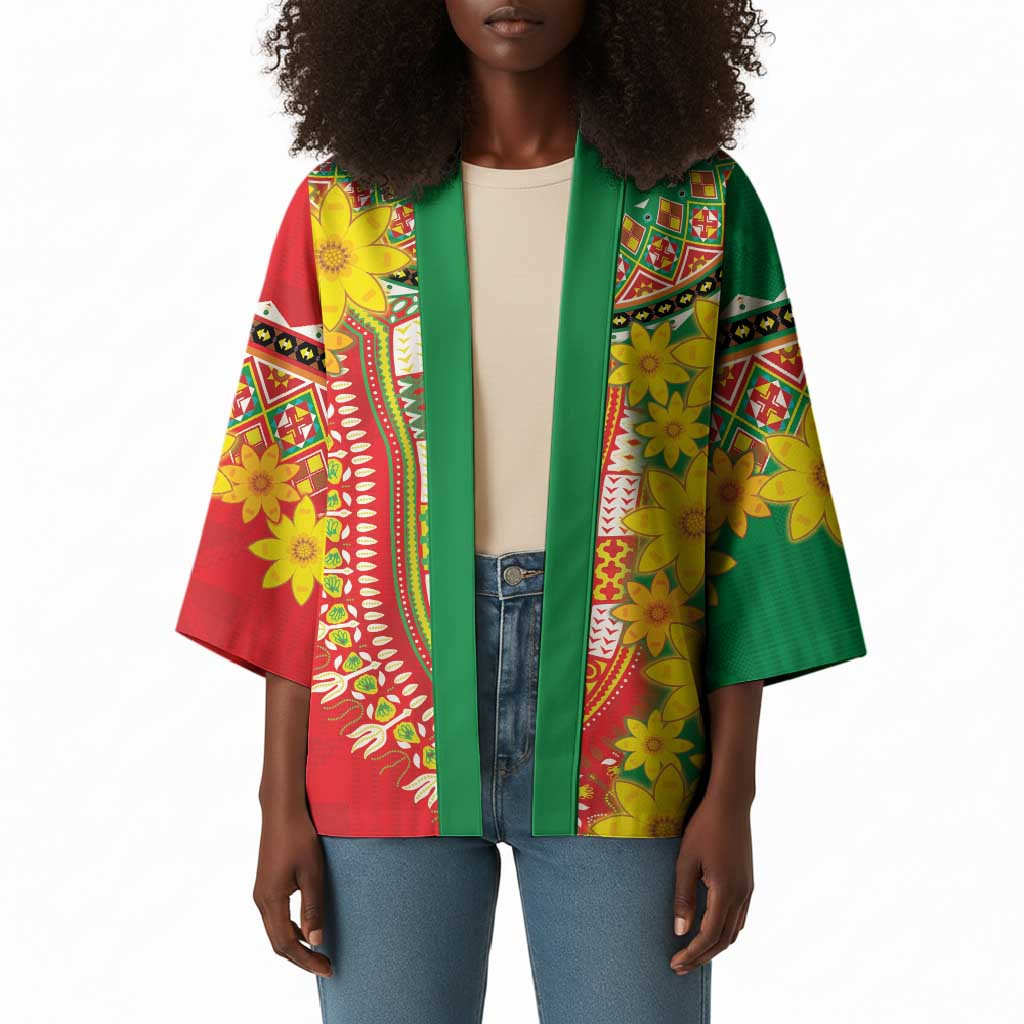 Afro Ethiopian New Year Kimono Enkutatash Adey Abeba Flower Art