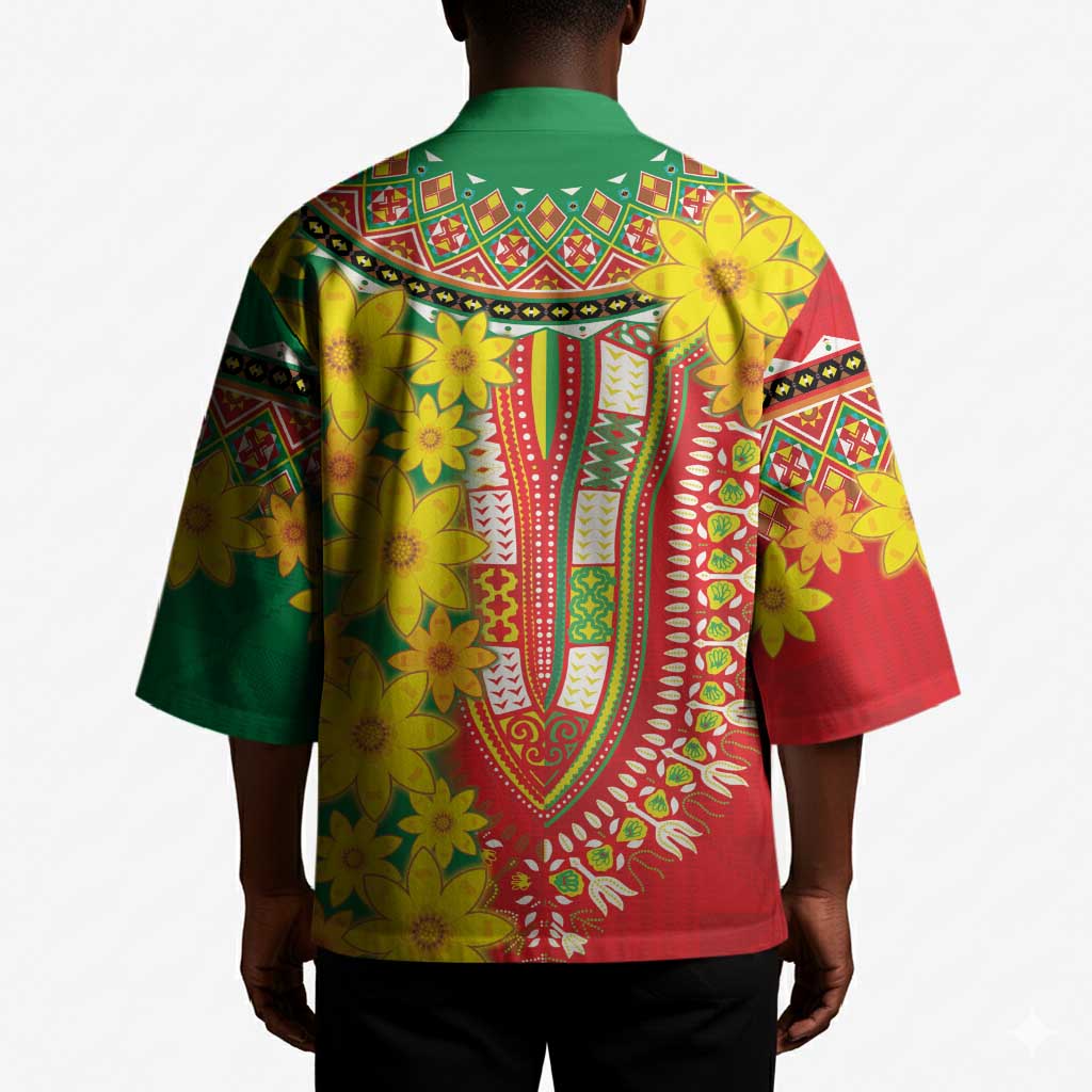 Afro Ethiopian New Year Kimono Enkutatash Adey Abeba Flower Art