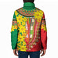 Afro Ethiopian New Year Padded Jacket Enkutatash Adey Abeba Flower Art