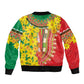 Afro Ethiopian New Year Sleeve Zip Bomber Jacket Enkutatash Adey Abeba Flower Art
