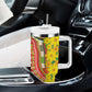 Afro Ethiopian New Year Tumbler With Handle Enkutatash Adey Abeba Flower Art