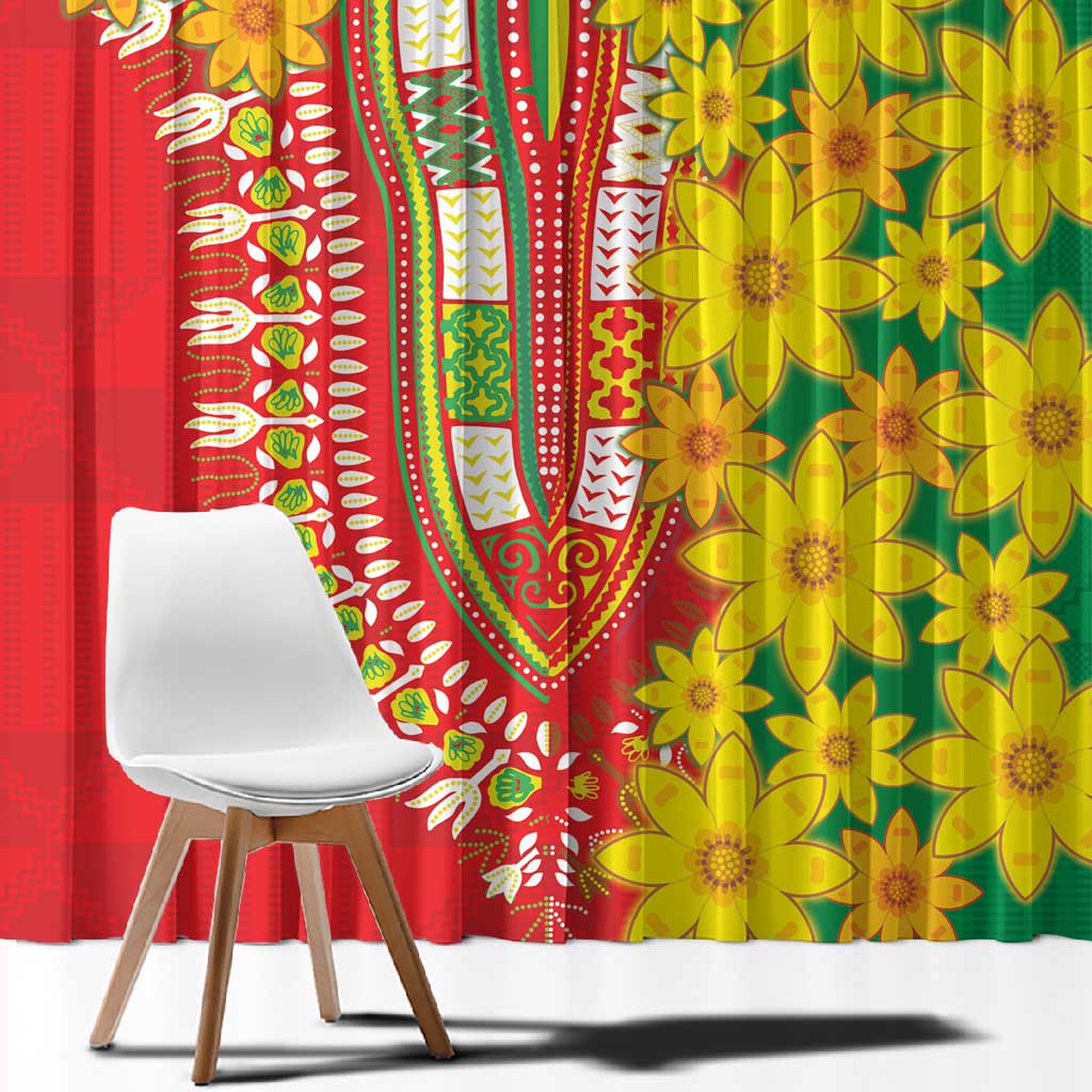 Afro Ethiopian New Year Window Curtain Enkutatash Adey Abeba Flower Art