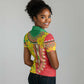 Afro Ethiopian New Year Women Polo Shirt Enkutatash Adey Abeba Flower Art
