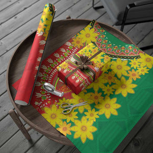 Africa Ethiopian New Year Wrapping Paper Enkutatash Adey Abeba Flower Art - African Pride