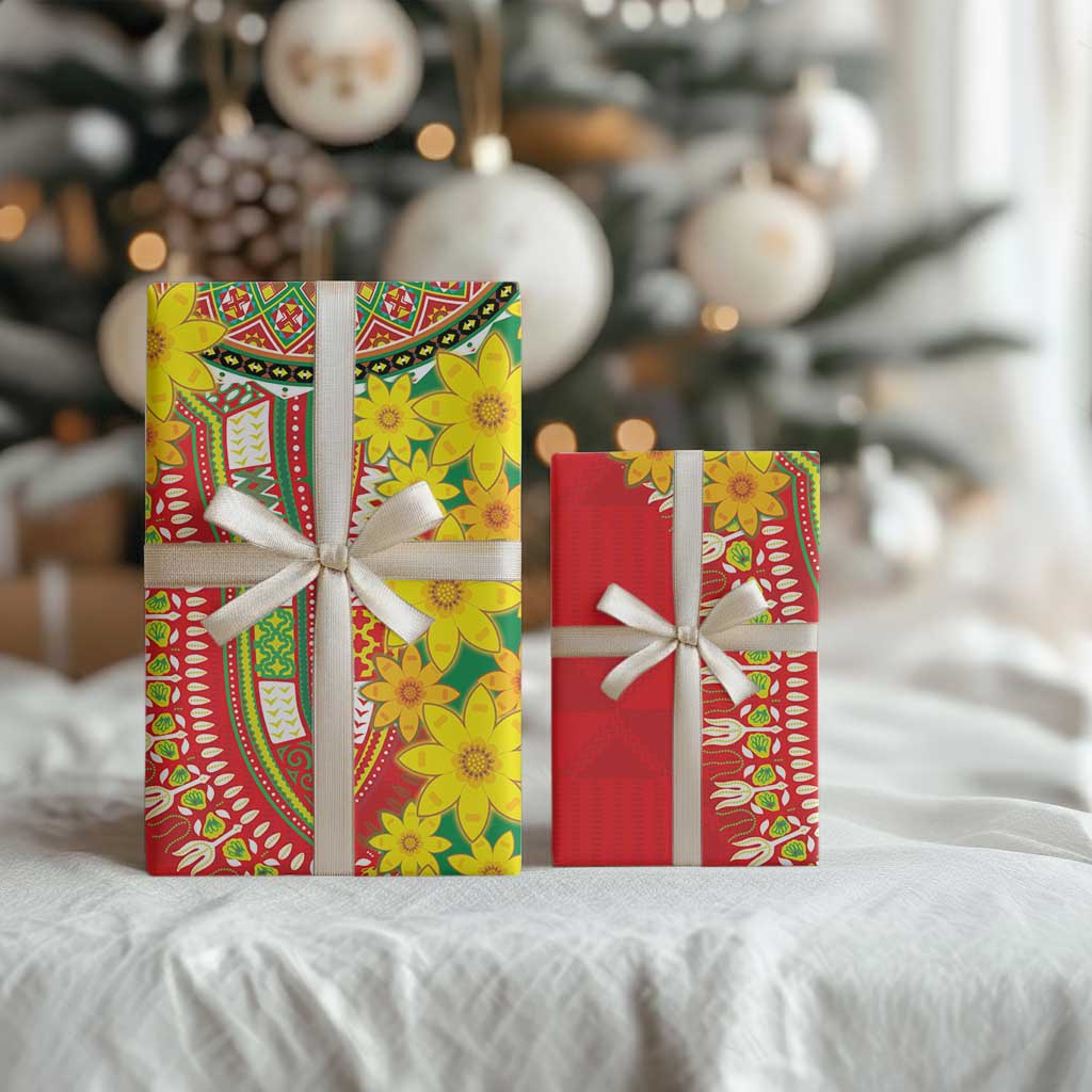 Africa Ethiopian New Year Wrapping Paper Enkutatash Adey Abeba Flower Art - African Pride