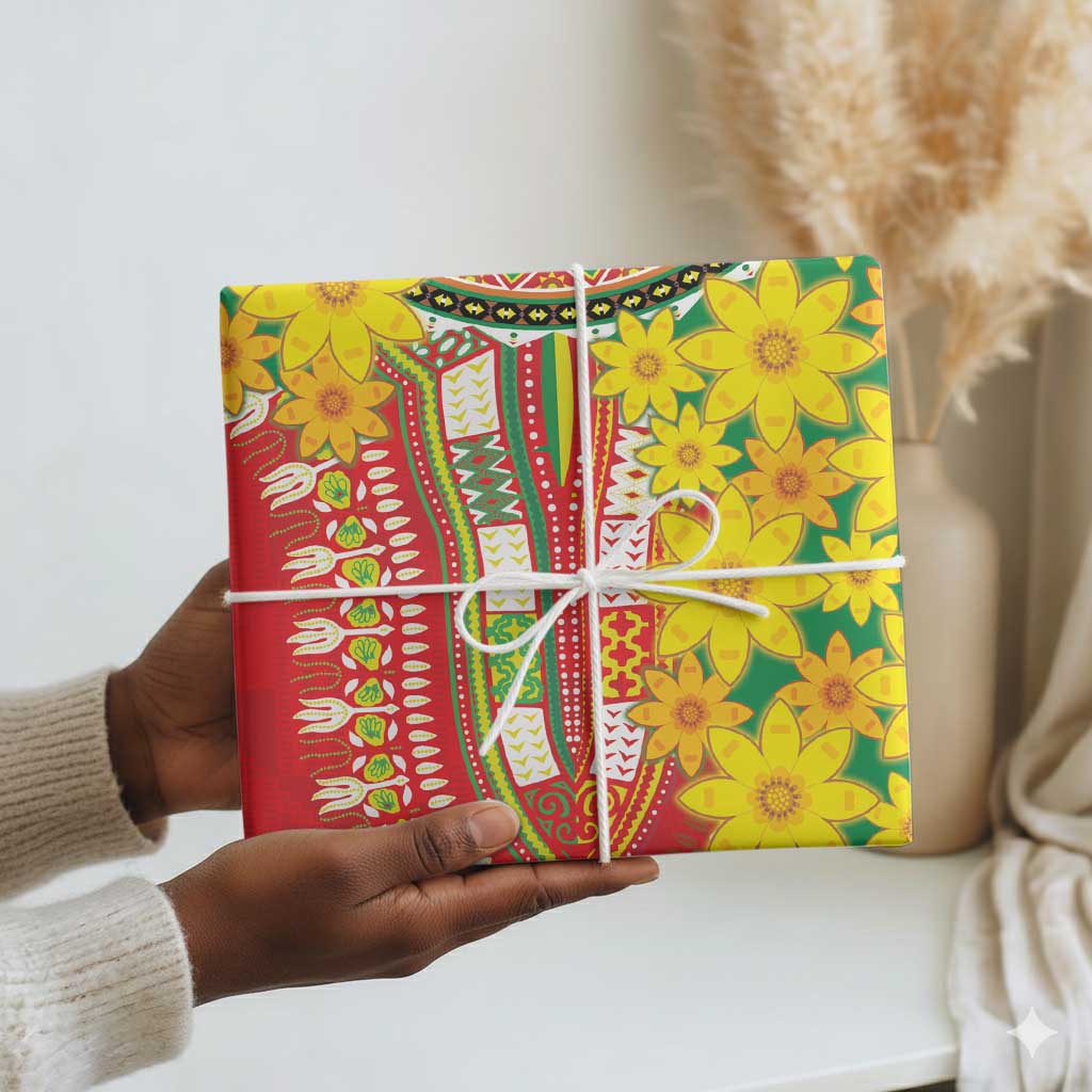 Africa Ethiopian New Year Wrapping Paper Enkutatash Adey Abeba Flower Art - African Pride