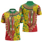 Afro Ethiopian New Year Zipper Polo Shirt Enkutatash Adey Abeba Flower Art