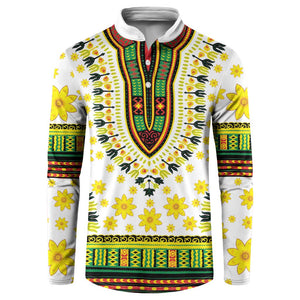 Afro Enkutatash Dashiki and Adey Abeba Button Sweatshirt
