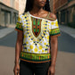 Afro Enkutatash Dashiki and Adey Abeba Cross Shoulder Shirt