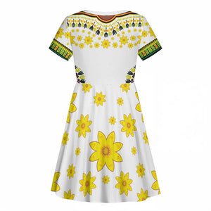 Afro Enkutatash Dashiki and Adey Abeba Kid Short Sleeve Dress