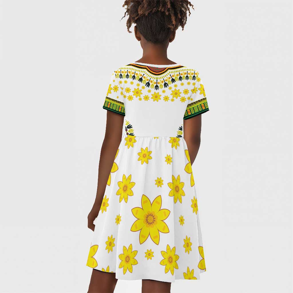 Afro Enkutatash Dashiki and Adey Abeba Kid Short Sleeve Dress