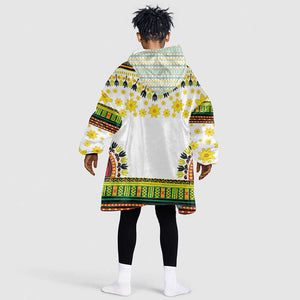 Afro Enkutatash Dashiki and Adey Abeba KId Wearable Blanket Hoodie
