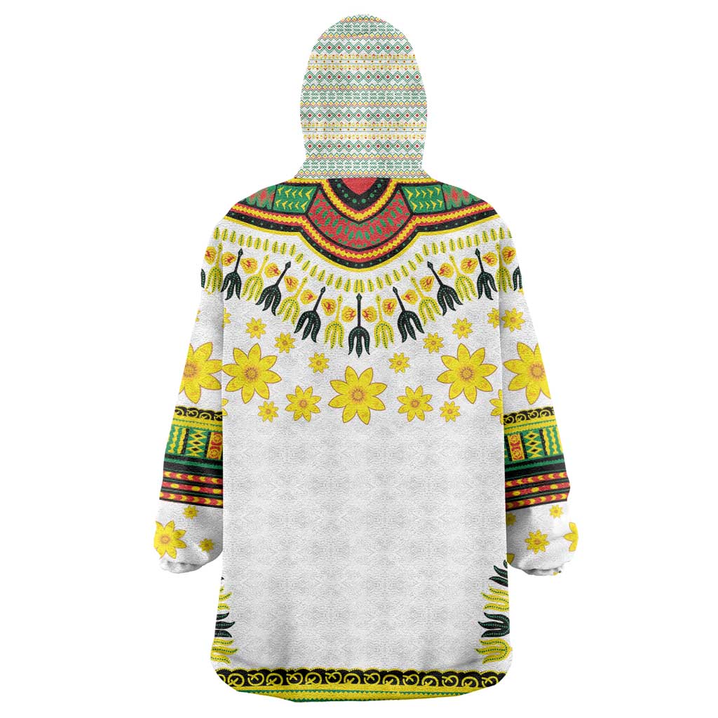 Afro Enkutatash Dashiki and Adey Abeba KId Wearable Blanket Hoodie