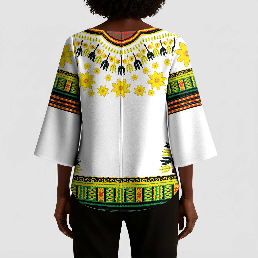 Afro Enkutatash Dashiki and Adey Abeba Kimono Sleeve Blouse