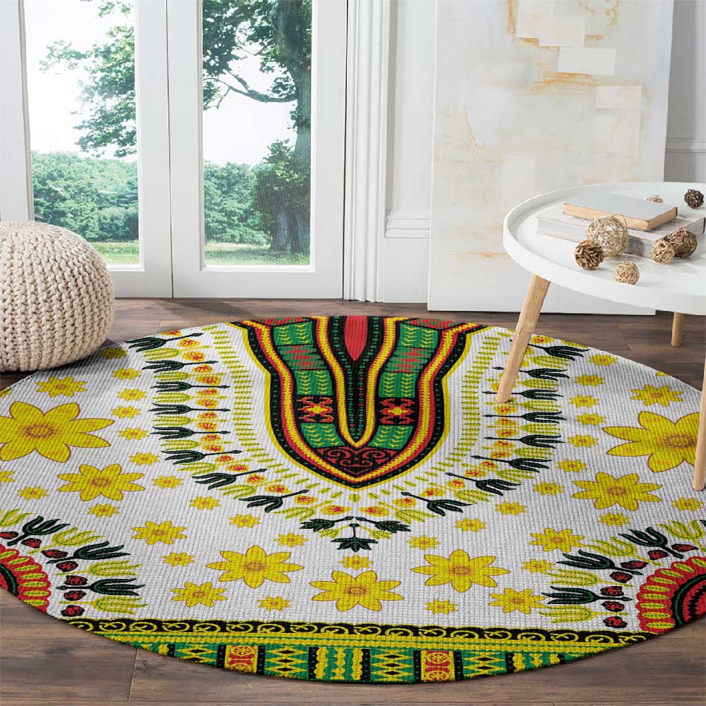 Afro Enkutatash Dashiki and Adey Abeba Round Carpet