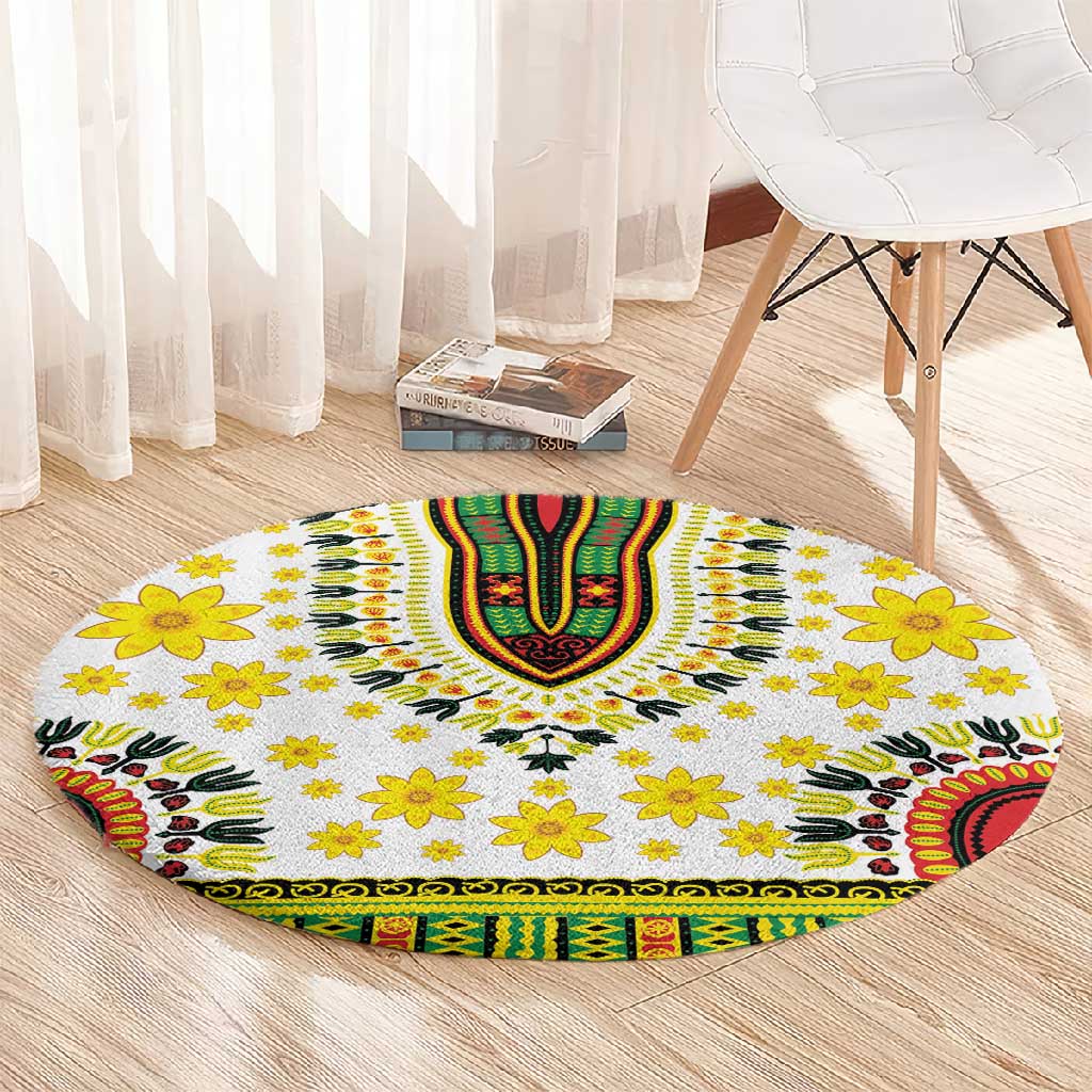 Afro Enkutatash Dashiki and Adey Abeba Round Carpet