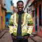 Afro Enkutatash Dashiki and Adey Abeba Sleeve Zip Bomber Jacket