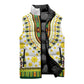 Afro Enkutatash Dashiki and Adey Abeba Sleeveless Puffer Jacket