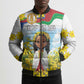 Happy Enkutatash Eritrea Personalized Bomber Puffer Jacket Beautiful Afro Girl Adey Abeba Flower