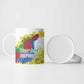 Happy Enkutatash Eritrea Personalized Ceramic Mug Beautiful Afro Girl Adey Abeba Flower