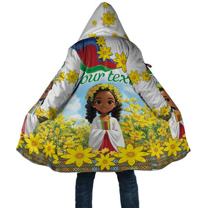 Happy Enkutatash Eritrea Personalized Cloak Beautiful Afro Girl Adey Abeba Flower